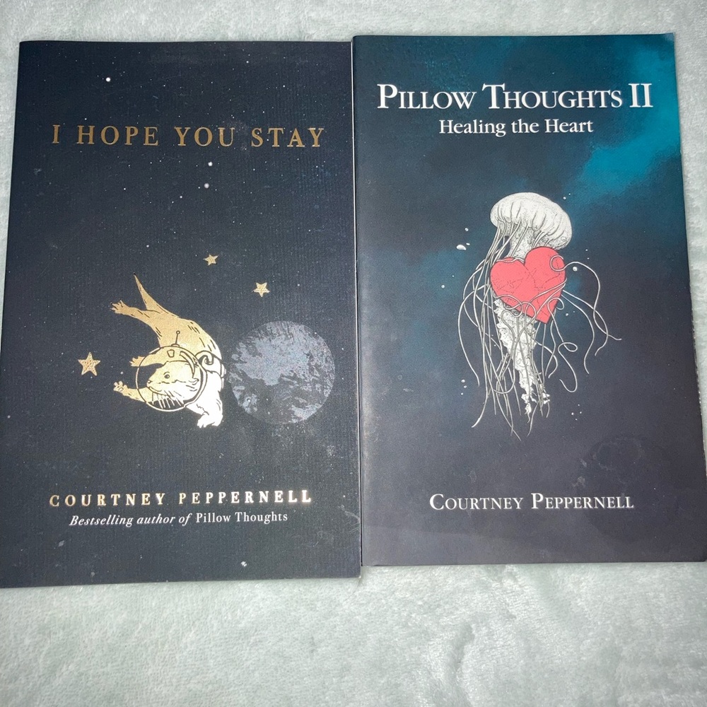 Courtney Peppernell books: “Pillowthoughts ll” and “If I stay”